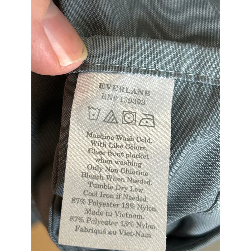 Everlane The City Anorak Gray Hooded Cropped Rain Jacket Coat Size M - Picture 5 of 5
